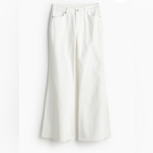 Divided H&M White Wide Leg Flare Jeans